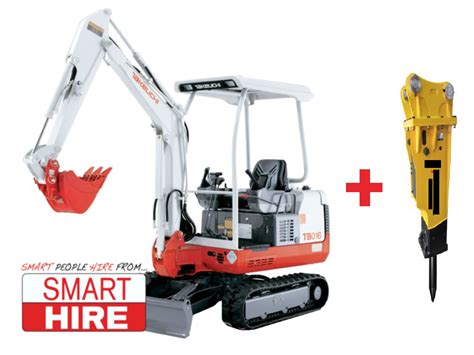 mini excavator jackhammer attachment rental